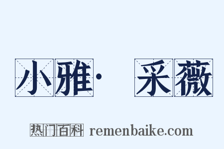 小雅·采薇是什么意思的图片
